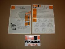 Lombardini 5LD675-2 , 5LD825-2/2/L Parts Diagram , Operation Information Sheets  for sale  Canada