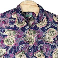 Camisa havaiana Reyn Spooner masculina grande bússola/paisley tecido importado comprar usado  Enviando para Brazil