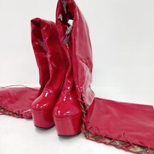 red thigh high boots for sale  ROMFORD