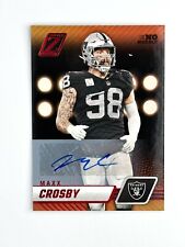 MAXX CROSBY No Huddle Auto 2023 Panini Zenith Football #55, used for sale  Shipping to South Africa