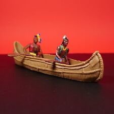Canoe with two Indians - Britains Deetail 1970's Plastic for sale  Shipping to South Africa