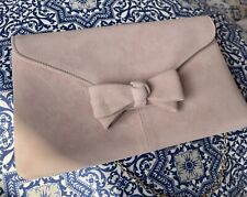 Phase Eight Structured Bow Suede Clutch Bag Antique Rose, used for sale  Shipping to South Africa