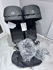 Used, Bugaboo Donkey2 Duo PRAM & NEW DONKEY5 Hoods NO FADING DOUBLE PUSHCHAIR BLACK for sale  Shipping to South Africa