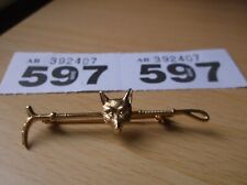Gold tone fox for sale  EASTBOURNE