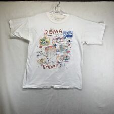 Camiseta Vintage Años 80 Roma Italia Arte Viaje Para Hombre Talla Grande Puntada Única segunda mano  Embacar hacia Argentina