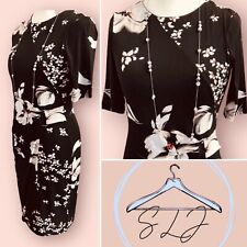 Used, Debenhams Size 12 Black Floral Dress Wedding Special Occasion Excellent S4 for sale  Shipping to South Africa