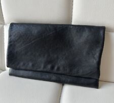 Usado, Leather School LS Florence, Itália, Carteira, Dobrável, Preta, Estojo, Bolsa, Snap, Zíper comprar usado  Enviando para Brazil