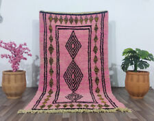 Tapete de área oriental marroquino berbere de lã rosa feito à mão tapete de sala de estar comprar usado  Enviando para Brazil