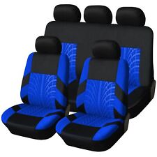 Trax 9pc Full Set Racing Car Fabric Seat Covers Protectors Black Red Blue Grey for sale  Shipping to South Africa
