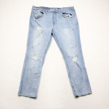 Original Use Men's Size 40x30 Blue Slim Fit Tapered Leg Distressed Stretch Jeans for sale  Shipping to South Africa