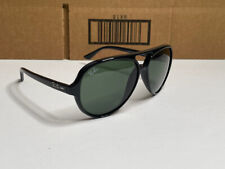 Gafas de sol usadas Ray-Ban RB 4125 gatos 5000 601 marco negro lentes verdes 59 mm segunda mano  Embacar hacia Argentina