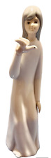 Estatueta vintage senhora com pomba 8" porcelana Raquel Requena Valência Espanha comprar usado  Enviando para Brazil