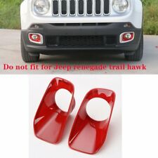 Frente De Carro Abs Vermelho FOG Light Lamp Cover Trim para Jeep Renegade 2015-2018 2pcs comprar usado  Enviando para Brazil