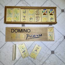 Vintage Dominoes Picasso Wooden Tiles Full Set Made in Spain Art for sale  Shipping to South Africa