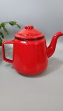 Enamel teapot red for sale  Shipping to Ireland