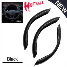 Capa de volante universal fibra de carbono preta antiderrapante 3 peças carro SUV comprar usado  Enviando para Brazil