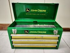 John Deere 2011 3 cajones caja de herramientas de metal pecho 20,5" rara tienda mecánica agrícola, usado segunda mano  Embacar hacia Argentina