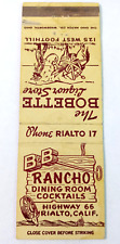 Vintage matchbook rancho d'occasion  Expédié en Belgium