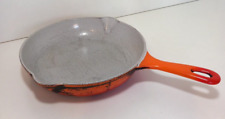 LE CREUSET Volcanic Orange Cast Iron Frying Pan Skillet Omelette 23cm 9 Inch, used for sale  Shipping to South Africa