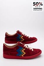 RRP€270 M MISSONI X SAWA Suede Leather Sneakers US6 EU39 UK5 Zig Zag Low Top for sale  Shipping to South Africa