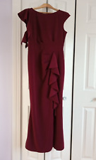 Vestido formal longo de dama de honra vermelho vinho Burgandy ~ Tamanho médio pequeno MP, usado comprar usado  Enviando para Brazil
