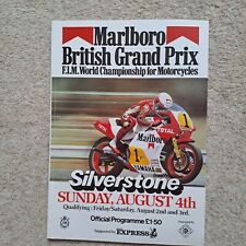 Marlboro 1985 Gran Premio de Gran Bretaña Programa de motocicletas y paquete de prensa Silverstone segunda mano  Embacar hacia Mexico