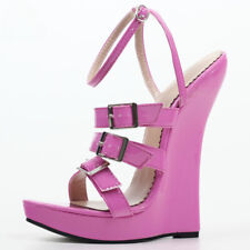 Women 18cm Super High Heel Wedge High Heels Sandals Platform Ankle Strap Pumps, used for sale  Shipping to South Africa