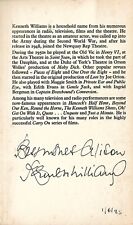 Kenneth williams autographed for sale  UK