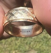 6.6mm PMS 14k Solid Gold Ring (17.45 mm Inner Diameter) (Size 7-7.5) 4.445 Grams for sale  Shipping to South Africa