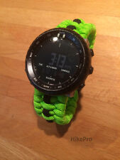 NEW Custom 550 Flat Paracord WATCH BAND for SUUNTO CORE Survival Strap Kit Lugs for sale  Shipping to South Africa