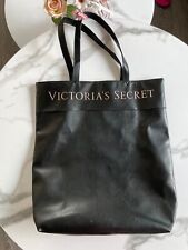 Victoria's Secret Czarna wegańska skórzana torba tote | Zapięcie na guziki | Pasuje do laptopa   na sprzedaż  Wysyłka do Poland