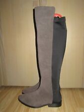 NEW Womens VANILLA MOON Suede/Stretch Synthetic Riding  Zip Boots EU37/ UK4 for sale  Shipping to South Africa