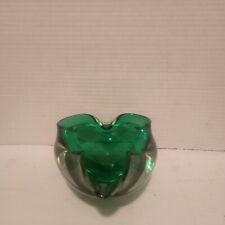 cenicero vintage de cristal verde murano, usado segunda mano  Embacar hacia Argentina