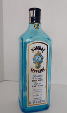 Botella y gorra de vidrio azul transparente vacía Bombay Sapphire London ginebra seca 1 L segunda mano  Embacar hacia Argentina