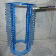 Vintage Azul Brilhante Plástico Isolado Disco Compacto 36 CD Torre Rack de Armazenamento comprar usado  Enviando para Brazil