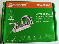 Grifo fregadero de baño cromado Solvex 4"" SP-40001-2 totalmente nuevo segunda mano  Embacar hacia Mexico