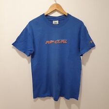 Camiseta Masculina Vintage Rip Curl Azul Tamanho Médio Logotipo Soletrado Feita Nos EUA Surf, usado comprar usado  Enviando para Brazil