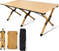 Folding Camping Table, Lightweight Roll-Up Table Aluminum Low Portable Picnic  for sale  Shipping to South Africa
