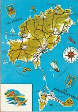 Cartolina ibiza mapa usato  Osio Sotto