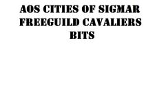 AOS CITIES OF SIGMAR FREEGUILD CAVALIERS BITS, usado segunda mano  Embacar hacia Argentina