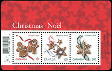 Selo Canadá #2581 - Biscoitos de Natal (2012) $3.46 Folha de lembrança de 3 selos, usado comprar usado  Enviando para Brazil