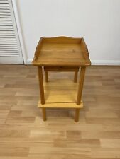 Used, Vintage Pine Wood 2 Tier Display Stand Telephone Table Side Table With Drawer for sale  Shipping to South Africa
