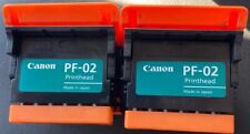 2 Cabezales de impresión Canon PF-02 raros FABRICANTE DE EQUIPOS ORIGINALES - CMYK, 1656B001AA Probado Funcionando IPF8000/9000 segunda mano  Embacar hacia Argentina