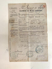 Ancien document militaire d'occasion  Giromagny