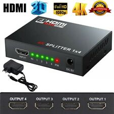 HD 4K 4 Port HDMI Splitter 1x4 Repeater Amplifier 1080P 3D Hub 1 In 4 Out for sale  Shipping to South Africa