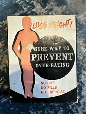 Vintage PERDER PESO 1965 Novidade/Mordaça Presente na Caixa PREVENIR COMER DEMAIS comprar usado  Enviando para Brazil