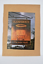 Vintage Glenfiddich Pure Malt Scotch Whisky Pubblicità Litho Stampa Distille " 1 for sale  Shipping to South Africa