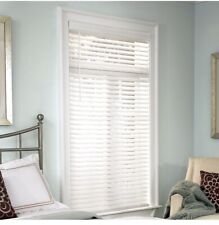2 white blinds faux wood for sale  Camp Hill