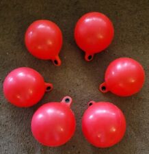 Used, 6 Vintage Red Rubber Inflatable Boat Fishing Floats Diam: 18 cms for sale  Shipping to South Africa