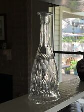 Beautiful Vintage Cut Crystal Glass Etched Decanter 8.75” for sale  Shipping to South Africa